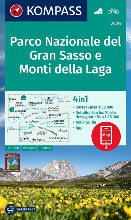 Bild vom Artikel KOMPASS Wanderkarte 2476 Parco Nazionale del Gran Sasso e Monti della Laga 1:50.000 vom Autor 