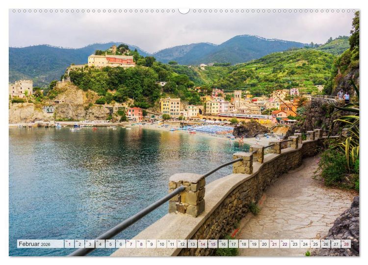 Produktbild: Cinque Terre - F&uuml;nf malerische D&ouml;rfer an der ligurischen K&uuml;ste (Wandkalender 2026 DIN A2 quer), CALVENDO Monatskalender