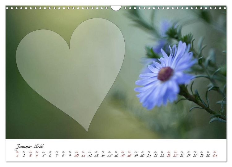 Produktbild: Blauer Bl&uuml;tentraum - Bastelkalender (Wandkalender 2026 DIN A3 quer), CALVENDO Monatskalender