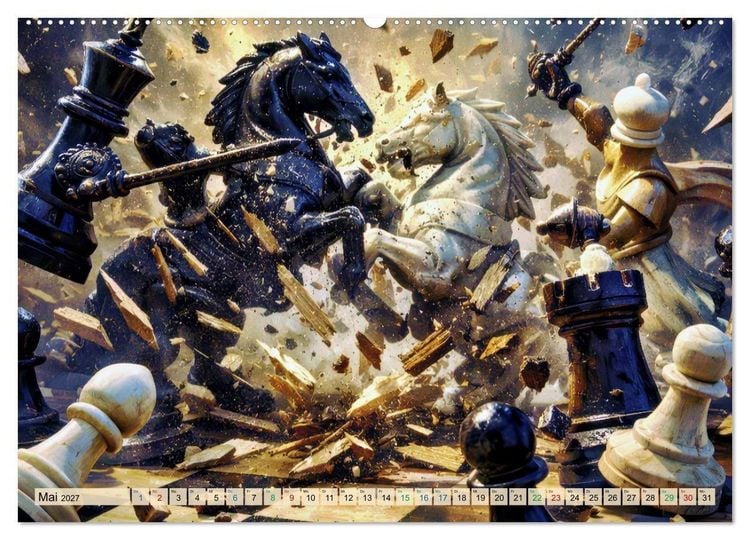 Produktbild: Strategie auf dem Schachbrett (Wandkalender 2027 DIN A2 quer), CALVENDO Monatskalender
