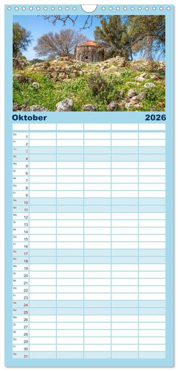 Produktbild: Familienplaner 2026 - Griechenland - Zauberhaftes Kos mit 5 Spalten (Wandkalender, 21 x 45 cm) CALVENDO