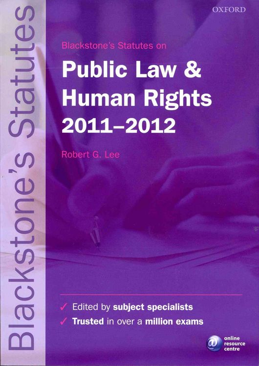 Produktbild: Blackstone's Statutes on Public Law and Human Rights 2011-2012