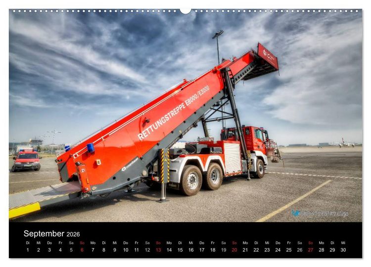Produktbild: Einsatzfahrzeuge der Feuerwehr (hochwertiger Premium Wandkalender 2026 DIN A2 quer), Kunstdruck in Hochglanz