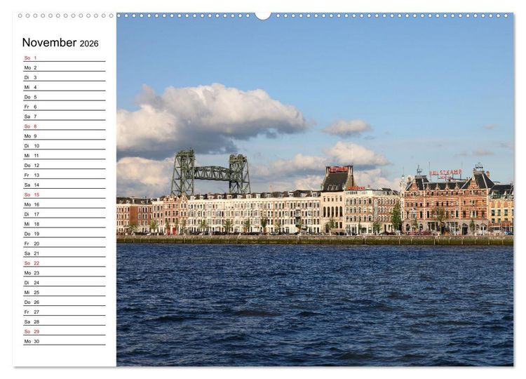 Produktbild: Holl&auml;ndische Architektur Geburtstagskalender (hochwertiger Premium Wandkalender 2026 DIN A2 quer), Kunstdruck in Hochglanz