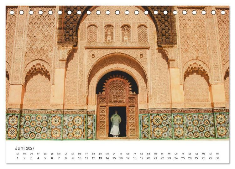 Produktbild: Das farbenfrohe Marokko (Tischkalender 2027 DIN A5 quer), CALVENDO Monatskalender