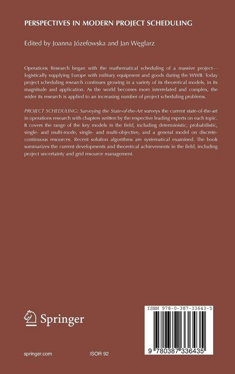 Produktbild: Perspectives in Modern Project Scheduling