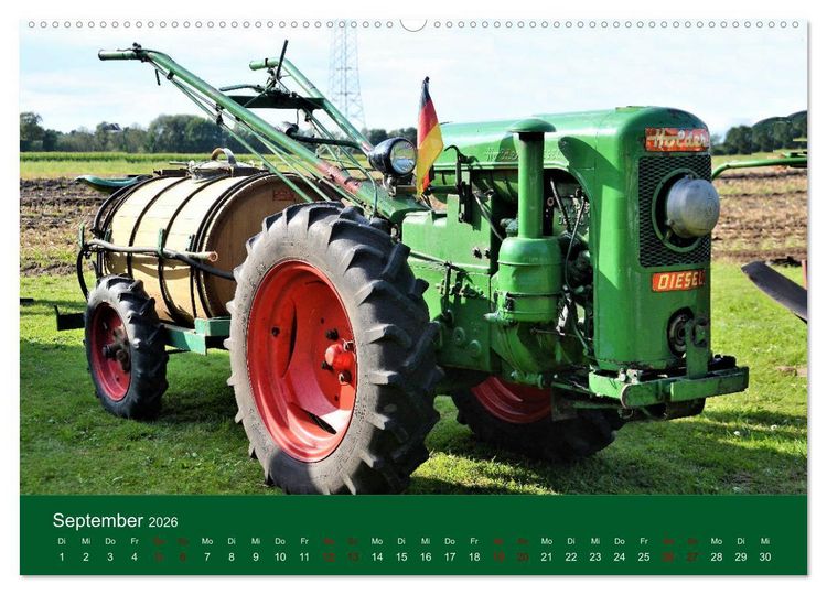 Produktbild: TRECKER-SCHLEPPER. Unverzichtbare Helfer in der Landwirtschaft (hochwertiger Premium Wandkalender 2026 DIN A2 quer), Kunstdruck in Hochglanz