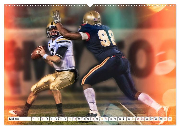 Produktbild: American Football - Power (hochwertiger Premium Wandkalender 2026 DIN A2 quer), Kunstdruck in Hochglanz