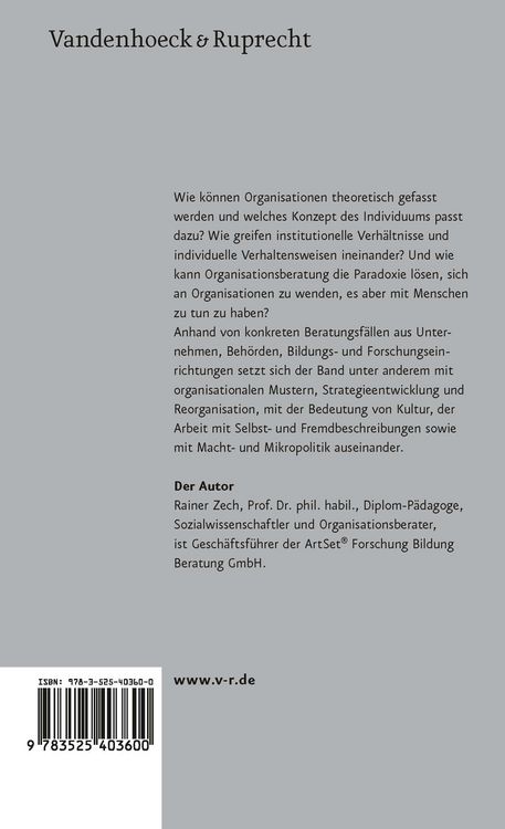 Produktbild: Organisation, Individuum, Beratung