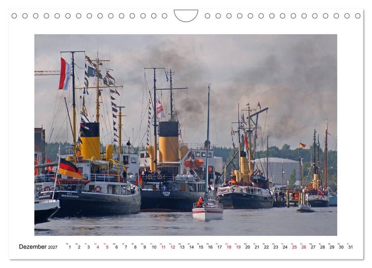 Produktbild: Rauchfahnen &uuml;ber der Ostsee - Schiffe unter Dampf (Wandkalender 2027 DIN A4 quer), CALVENDO Monatskalender