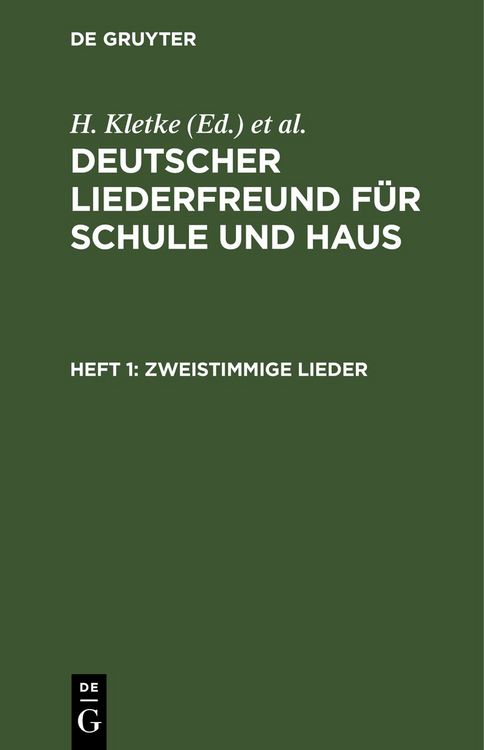 Produktbild: Zweistimmige Lieder