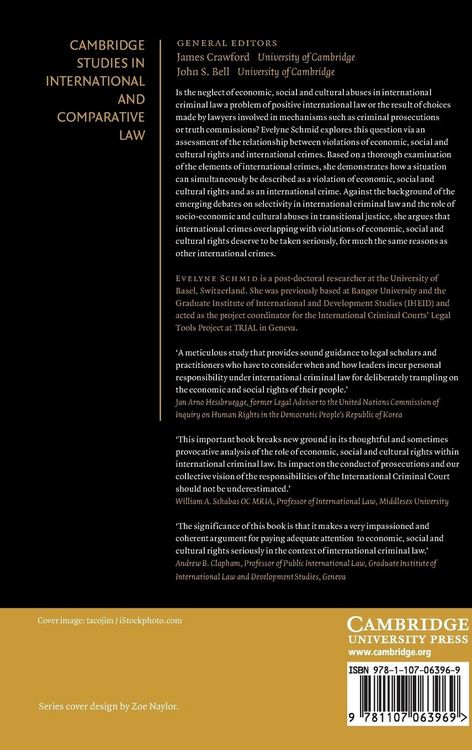 Produktbild: Taking Economic, Social and Cultural Rights Seriously in International Criminal Law