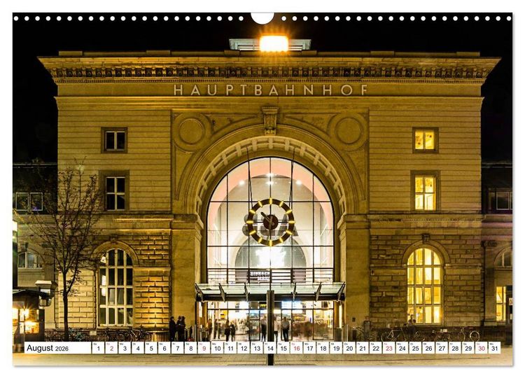 Produktbild: Mannheim bei Nacht - Impressionen aus der Quadratestadt (Wandkalender 2026 DIN A3 quer), CALVENDO Monatskalender