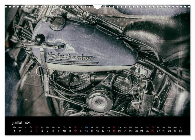 Produktbild: MOTOS VINTAGE (Calendrier mural 2026 DIN A3 vertical), CALVENDO calendrier mensuel
