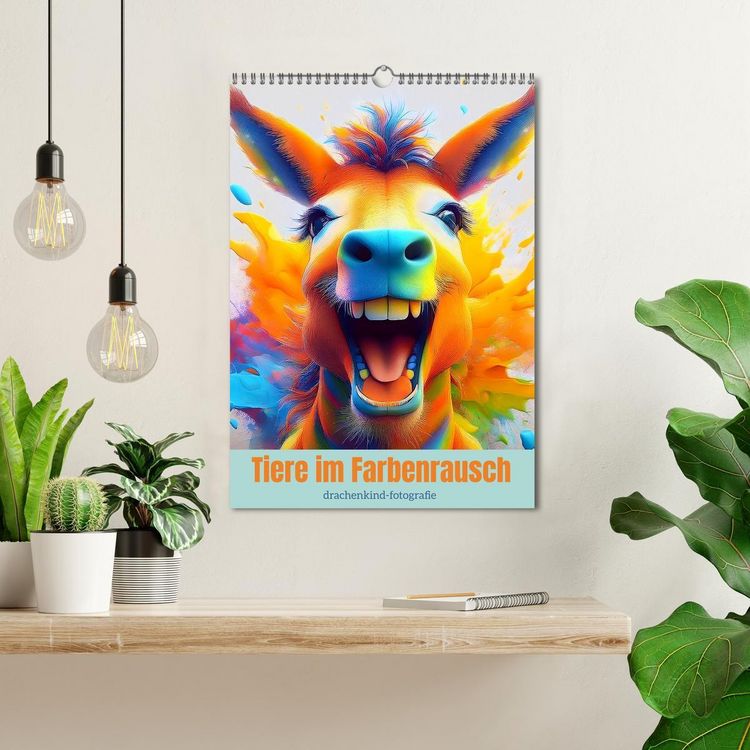 Produktbild: Tiere im Farbenrausch (Wandkalender 2026 DIN A3 hoch), CALVENDO Monatskalender