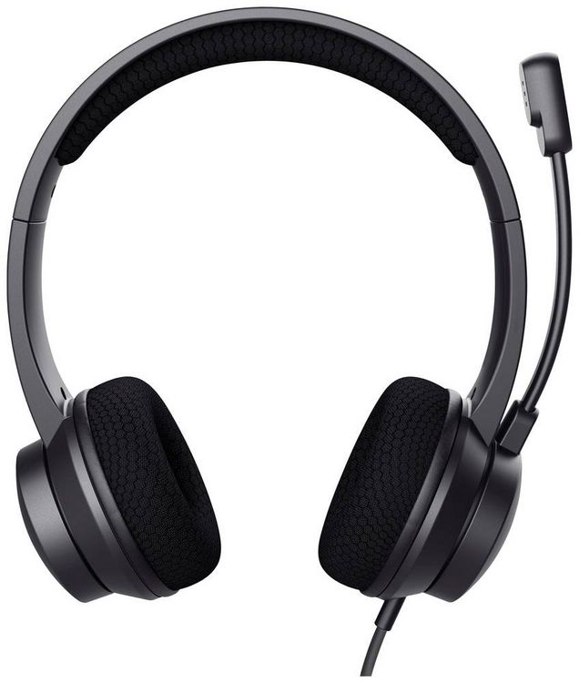 Produktbild: Trust Ayda On Ear Headset kabelgebunden Stereo Schwarz Noise Cancelling Headset, Lautst&auml;rkeregelung, Mikrofon-Stummschaltung Computer