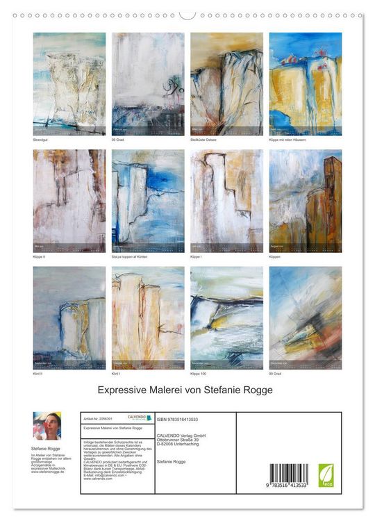 Produktbild: Expressive Malerei von Stefanie Rogge (hochwertiger Premium Wandkalender 2026 DIN A2 hoch), Kunstdruck in Hochglanz