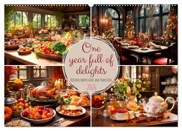 Produktbild: One year full of delights (Wall Calendar 2026 DIN A2 landscape), CALVENDO 12 Month Wall Calendar