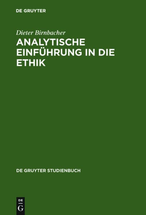 Produktbild: Analytische Einführung in die Ethik