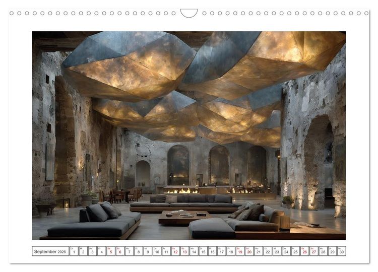 Produktbild: Licht trifft Beton (Wandkalender 2026 DIN A3 quer), CALVENDO Monatskalender