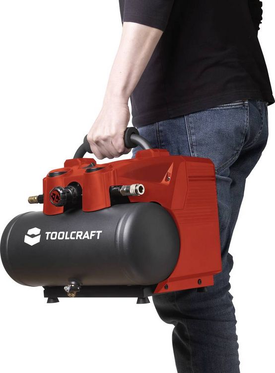 Produktbild: TOOLCRAFT Akku-Druckluft-Kompressor AP-1200 / TAWB-200 6l 8 bar