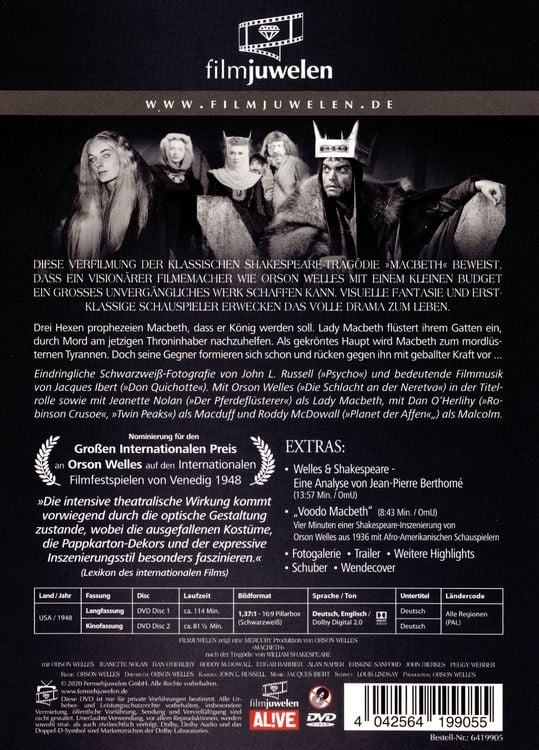 Produktbild: Macbeth (Filmjuwelen) [2 DVDs]