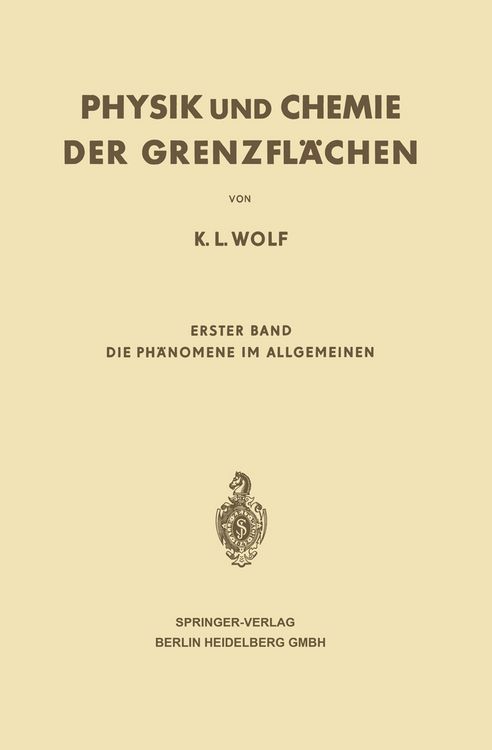 Produktbild: Physik und Chemie der Grenzfl&auml;chen