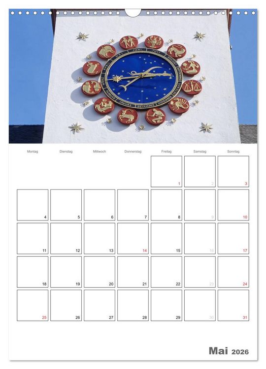 Produktbild: Historische Uhren (Wandkalender 2026 DIN A3 hoch), CALVENDO Monatskalender