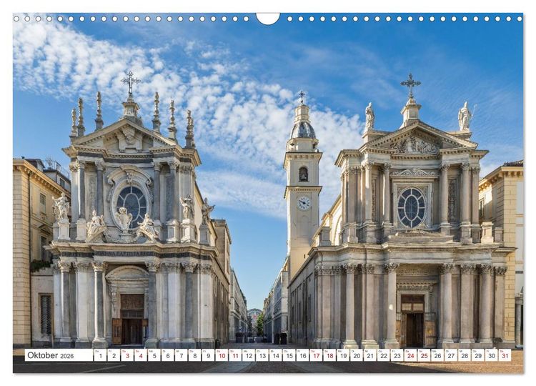 Produktbild: Turin - Zwischen Kaffeeh&auml;usern und K&ouml;nigsschl&ouml;ssern (Wandkalender 2026 DIN A3 quer), CALVENDO Monatskalender