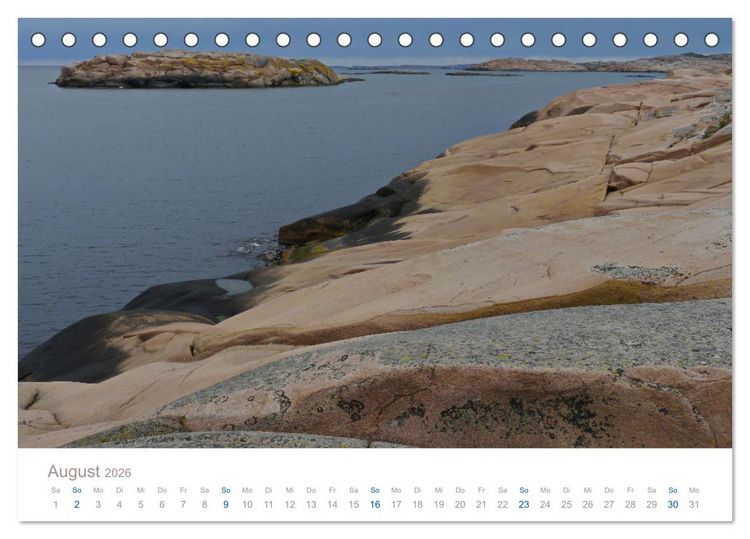 Produktbild: Bohusl&auml;n - Idyllische Sch&auml;renlandschaft an Schwedens Westk&uuml;ste (Tischkalender 2026 DIN A5 quer), CALVENDO Monatskalender