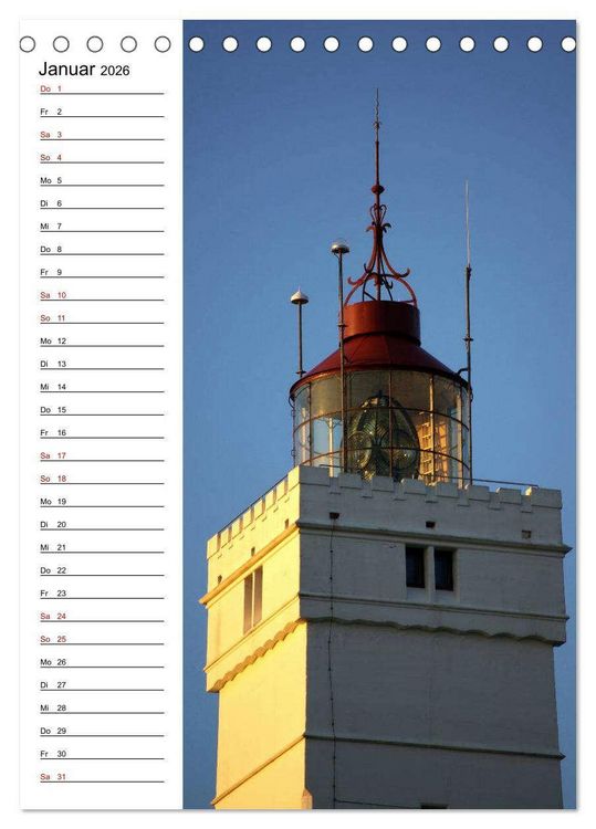 Produktbild: Leuchtt&uuml;rme in D&auml;nemark (Tischkalender 2026 DIN A5 hoch), CALVENDO Monatskalender