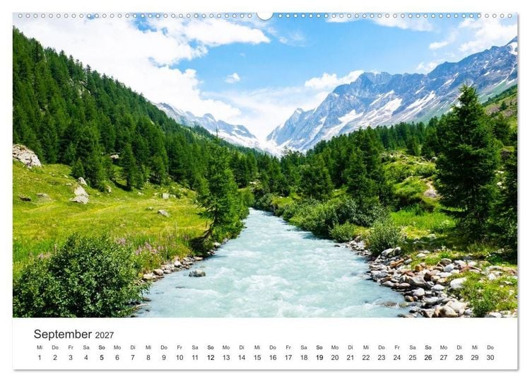Produktbild: Schweiz - die Bergidylle (hochwertiger Premium Wandkalender 2027 DIN A2 quer), Kunstdruck in Hochglanz