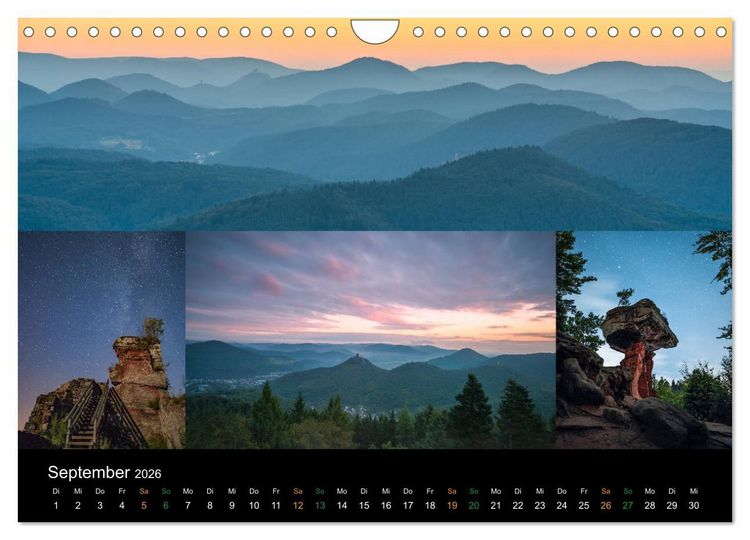 Produktbild: Atemberaubende und Emotionale Landschaften in der Pfalz (Wandkalender 2026 DIN A4 quer), CALVENDO Monatskalender