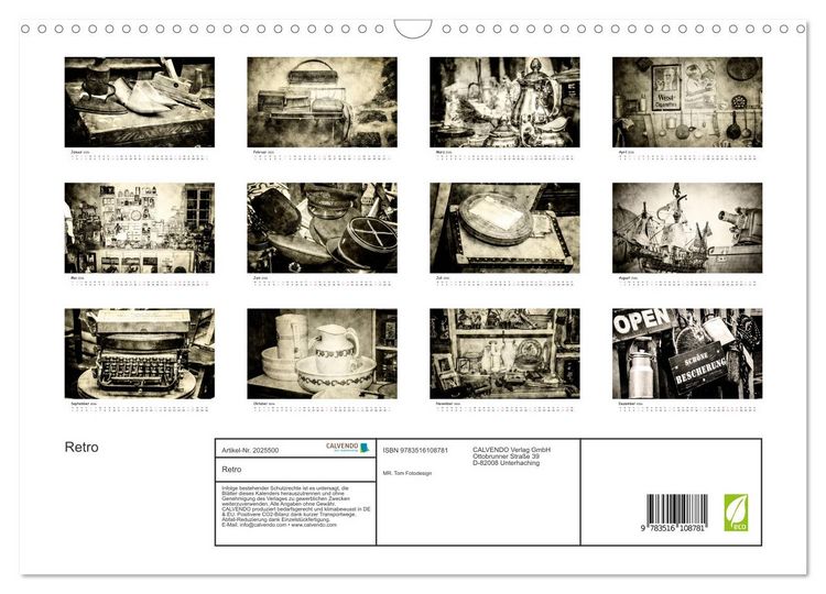 Produktbild: Retro (Wandkalender 2026 DIN A3 quer), CALVENDO Monatskalender