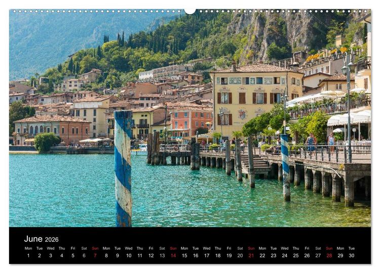 Produktbild: Lake Garda Italy (High Quality Premium Wall Calendar 2026 DIN A2 landscape),CALVENDO 12 Month Wall Calendar