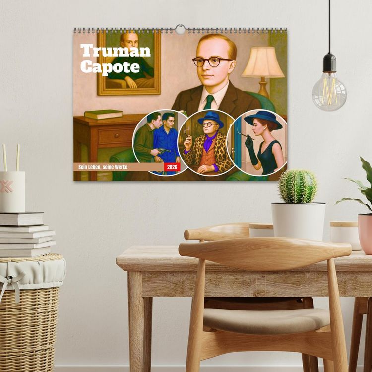Produktbild: Truman Capote (Wandkalender 2026 DIN A3 quer), CALVENDO Monatskalender