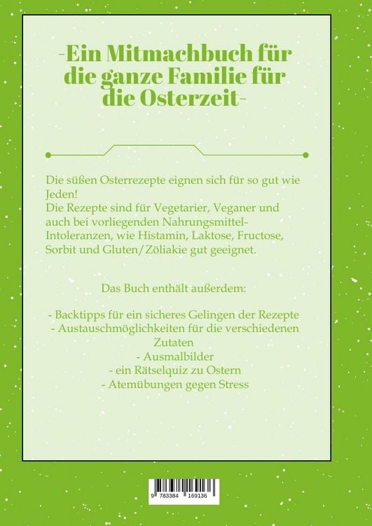 Produktbild: S&uuml;&szlig;e Rezepte, Ausmalbilder, R&auml;tselquiz und Entspannungs&uuml;bungen in der Osterzeit