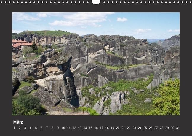 Produktbild: Meteora-Kl&ouml;ster in Griechenland (Wandkalender immerw&auml;hrend DIN A3 quer)