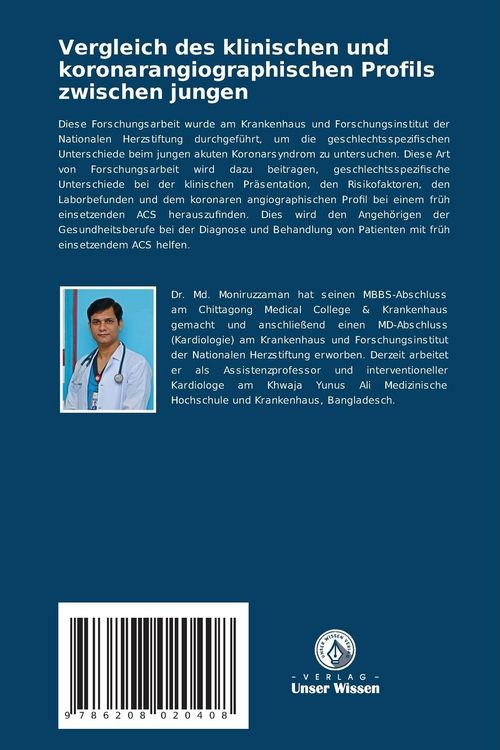 Produktbild: Vergleich des klinischen und koronarangiographischen Profils zwischen jungen