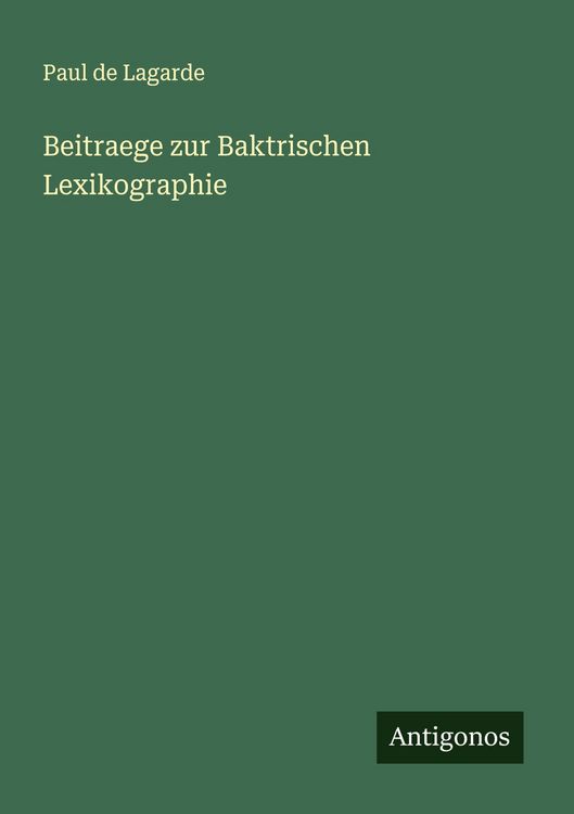 Produktbild: Beitraege zur Baktrischen Lexikographie