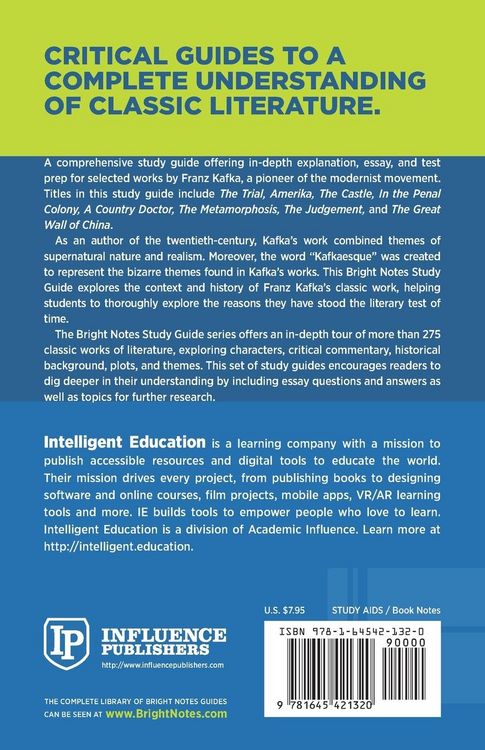 Produktbild: Study Guide to The Trial and Other Works by Franz Kafka