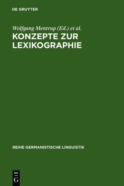 Produktbild: Konzepte zur Lexikographie