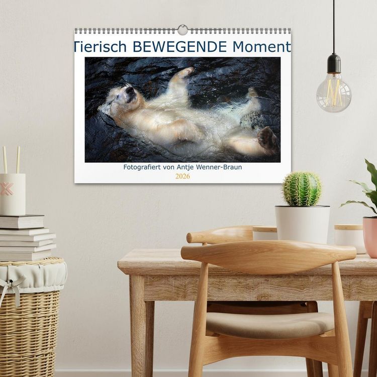 Produktbild: Tierisch BEWEGENDE Momente (Wandkalender 2026 DIN A3 quer), CALVENDO Monatskalender