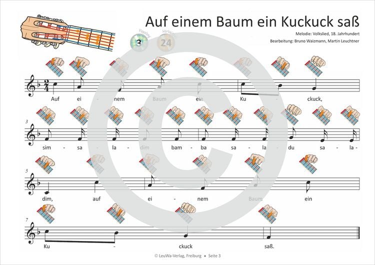 Produktbild: Einfacher!-Geht-Nicht: 18 Kinderlieder BAND 2 &ndash; f&uuml;r Gitarre mit Kapodaster incl. CD