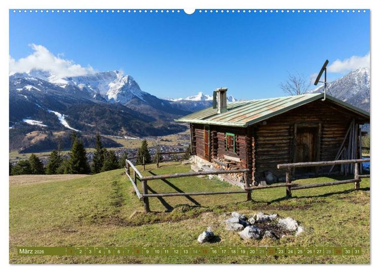 Produktbild: Rund um die Zugspitze (Wandkalender 2026 DIN A2 quer), CALVENDO Monatskalender