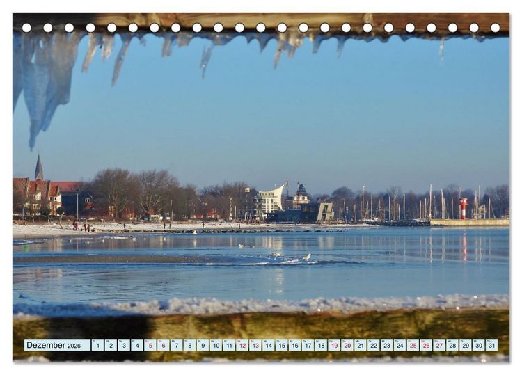 Produktbild: Eckernf&ouml;rde. Eichh&ouml;rnchen im Wappen - das Meer vor der T&uuml;r (Tischkalender 2026 DIN A5 quer), CALVENDO Monatskalender