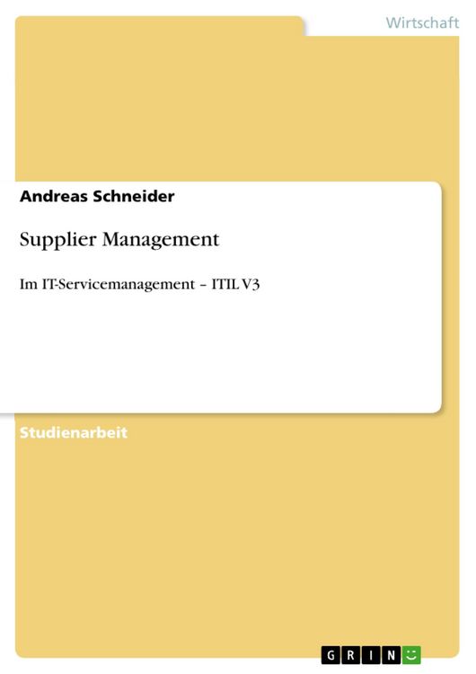 Produktbild: Supplier Management
