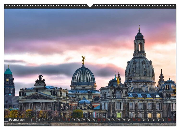 Produktbild: Dresden - Die Frauenkirche (hochwertiger Premium Wandkalender 2026 DIN A2 quer), Kunstdruck in Hochglanz