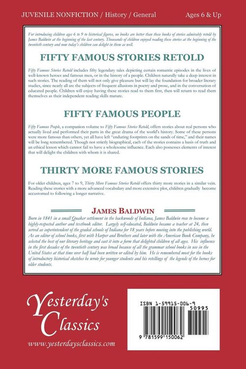 Produktbild: Fifty Famous Stories Retold (Yesterday's Classics)
