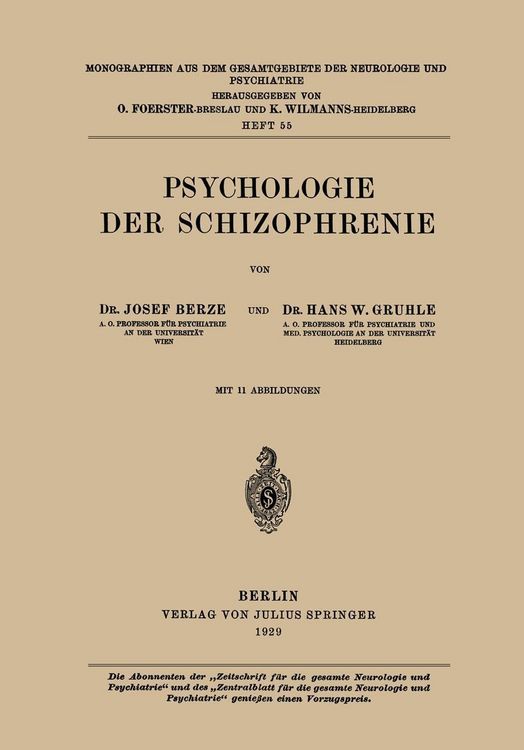 Produktbild: Psychologie der Schizophrenie